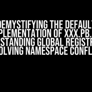 Demystifying the Default Implementation of xxx.pb.go: Understanding Global Registry and Resolving Namespace Conflicts