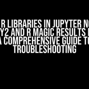 Loading R Libraries in Jupyter Notebook using Rpy2 and R Magic Results in Error: A Comprehensive Guide to Troubleshooting