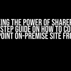 Unlocking the Power of SharePoint: A Step-by-Step Guide on How to Connect to a SharePoint On-Premise Site from .NET 8